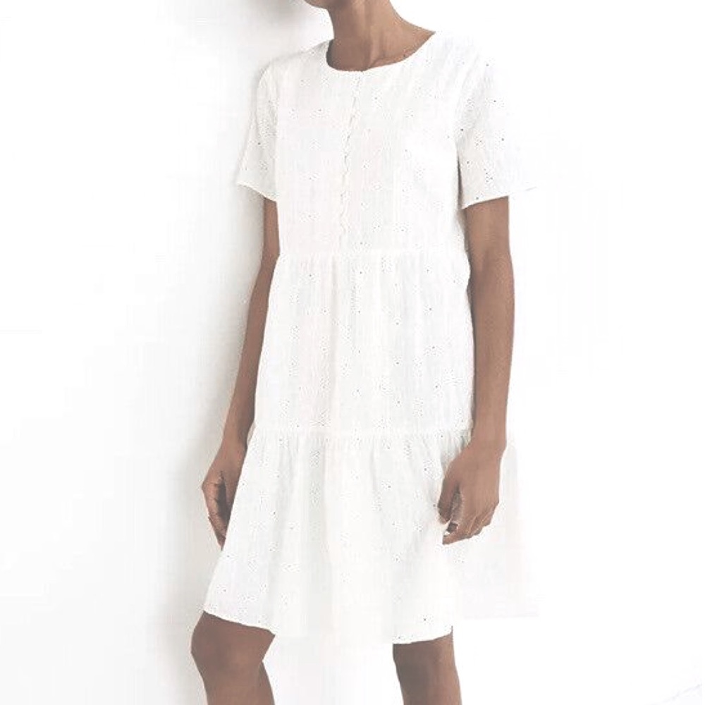 Madewell Embroidered Eyelet Dress, Size M